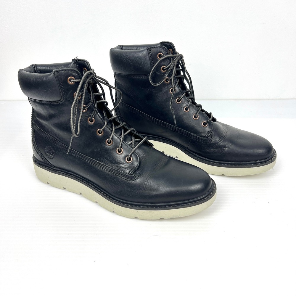 Sz 8.5- Timberland Kenniston 6in Lace Up Black‎ Leather Boots Women's